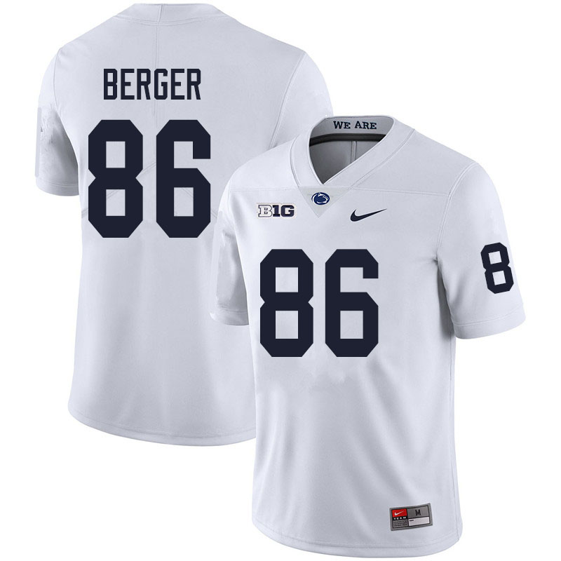 NCAA Nike Men's Penn State Nittany Lions Alec Berger #86 College Football Authentic White Stitched Jersey LFS1098AC